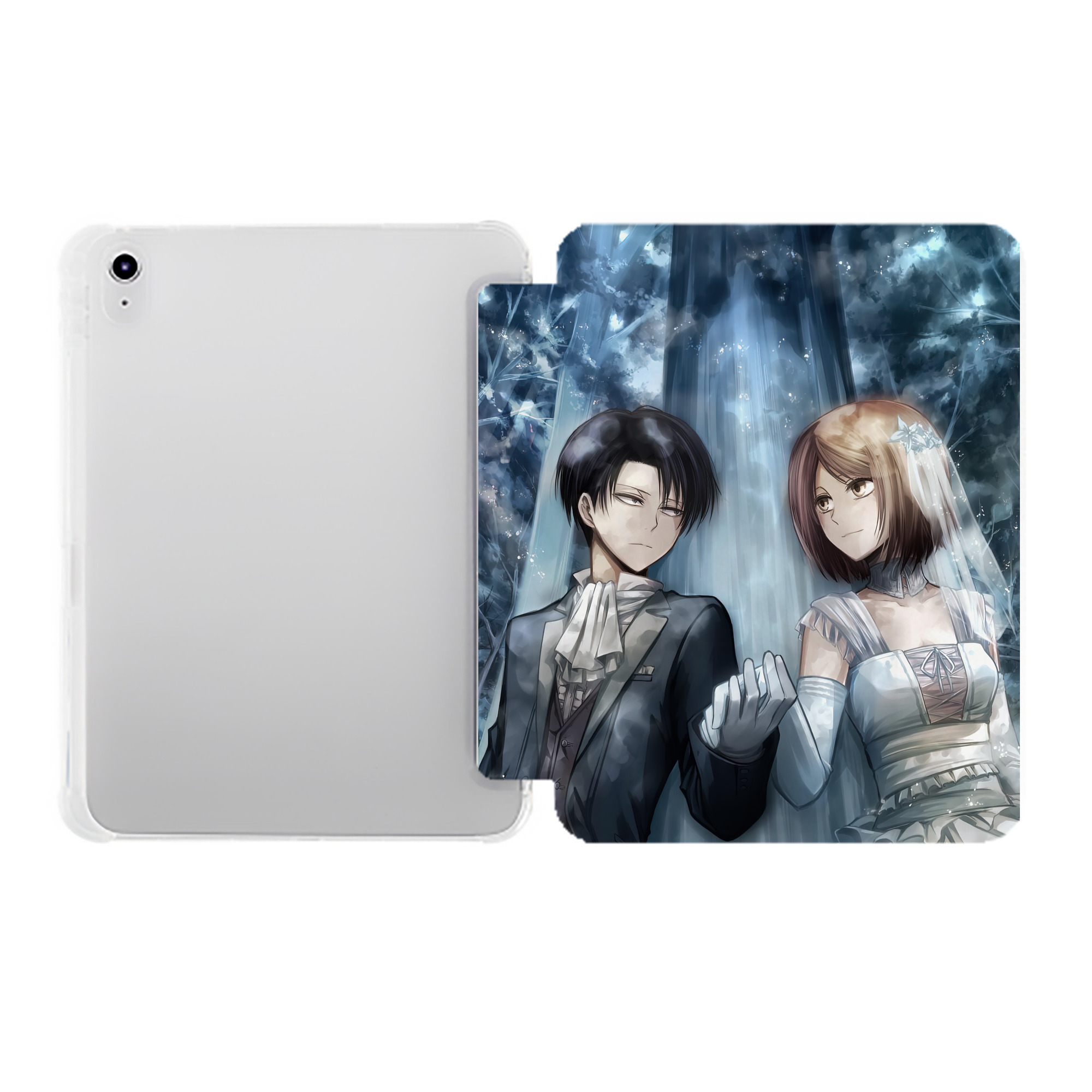 （画像用） 進撃の巨人 Attack on Titan IPad ケース ペン収納付き 三つ折りスタンド PUレザー×シリコン 対応機種9.5/10.5/10.9インチ